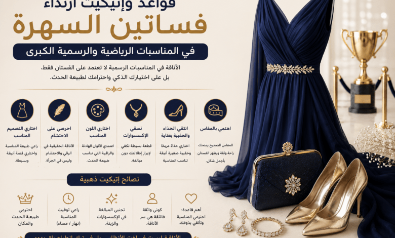 إتيكيت ارتداء فساتين السهرة في المناسبات الرسمية