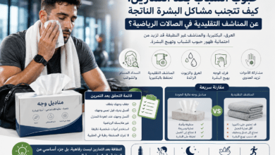 روتين العناية بالبشرة بعد التمارين لتقليل حبوب الشباب باستخدام مناديل وجه