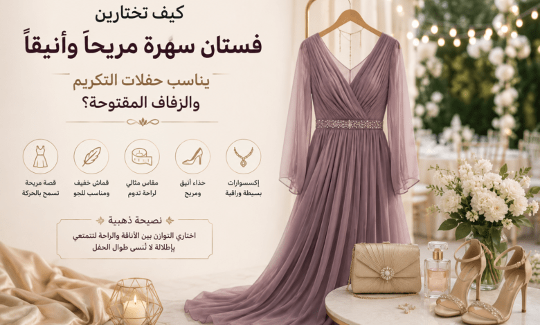 فستان سهرة مريح وأنيق للمناسبات الرسمية