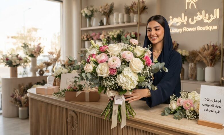 تنسيق باقة ورد طبيعي هدايا مناسبات متجر باقة ورد الرياض